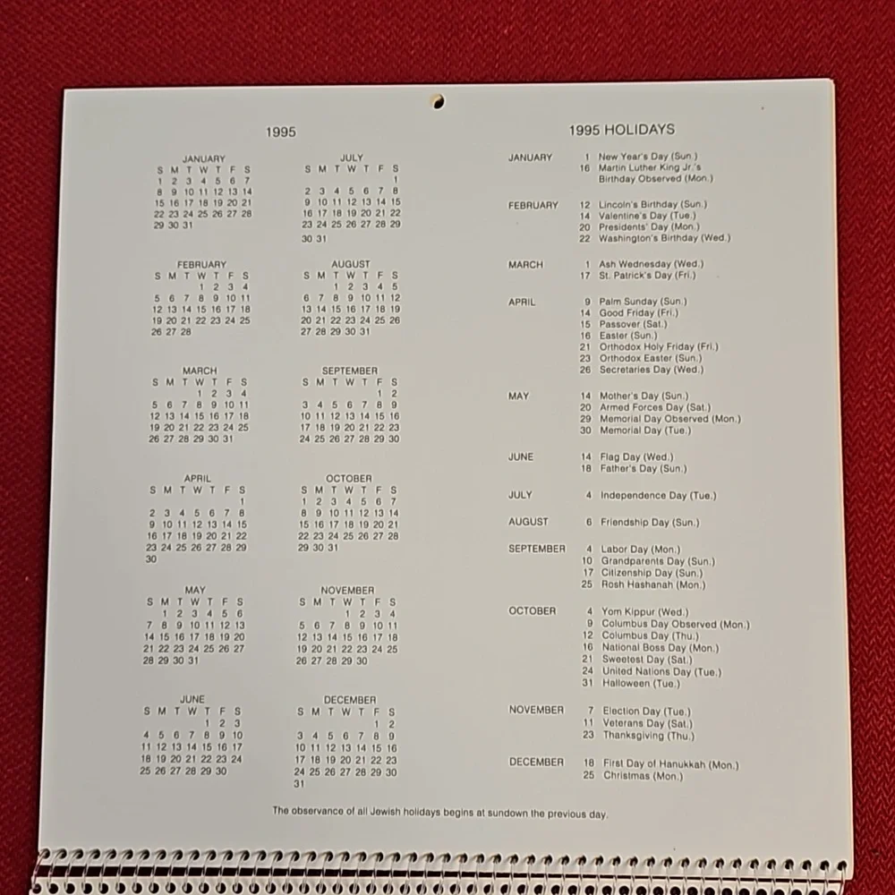 Betsey Clark's 'Friendship' calendar 1995 Hallmark UNUSED frame the art vintage